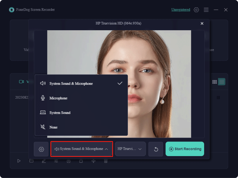 Adjust Audio Settings for Webcam Recorder