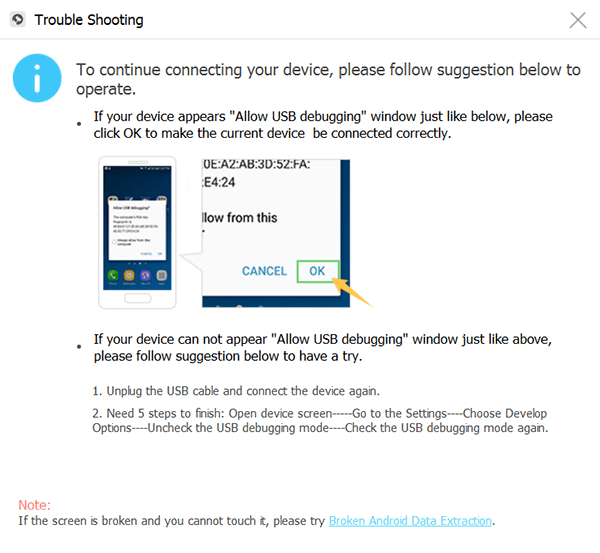 Allow USB Debugging