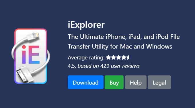 Topp 5 iPhone till PC Dataöverföringsverktyg: iExplorer