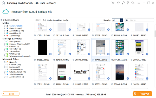 Scan, Extract, Preview, and Recover Disappeared Camera Roll Photos from iCloud