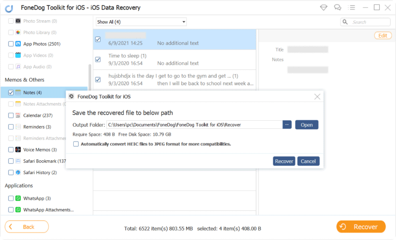 recover deleted notes