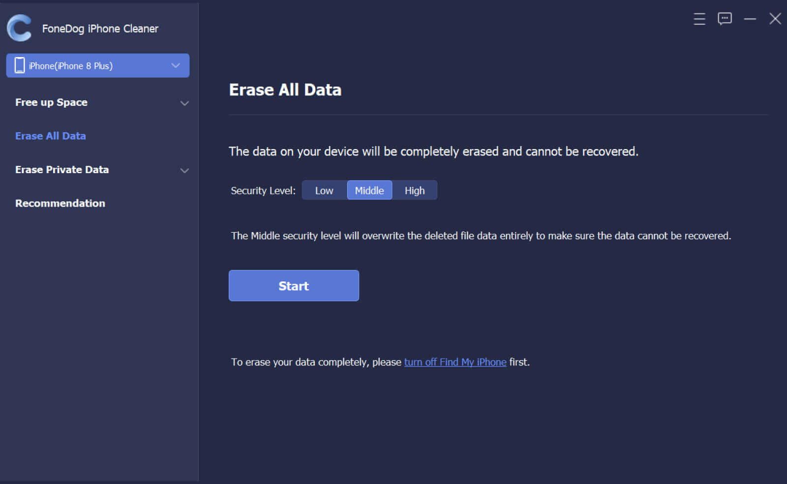 Erase All Data