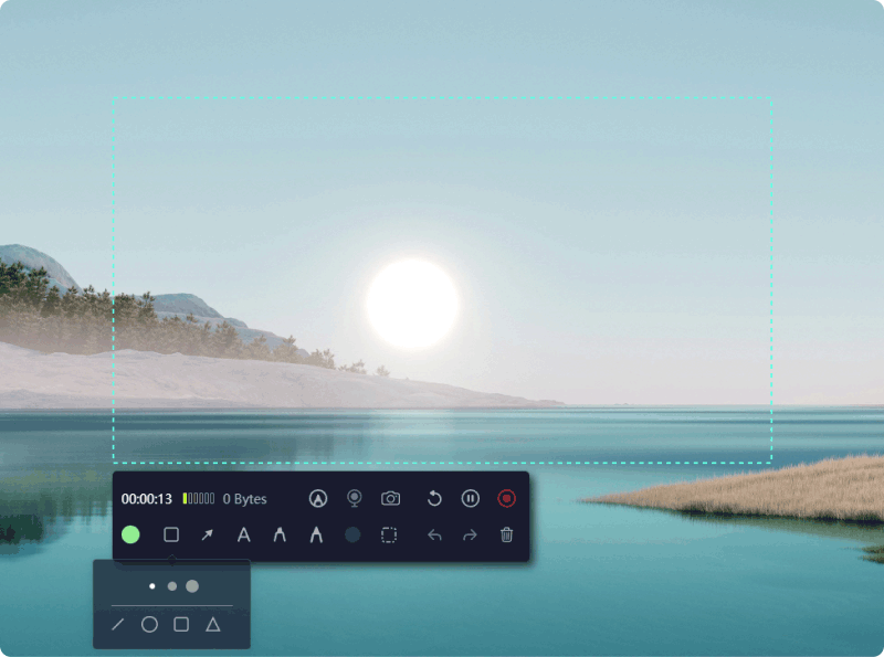단계 레코더 Windows의 가장 좋은 대안 – FoneDog 스크린 레코더: 주석 추가