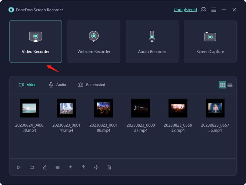Spela in FaceTime med ljud - FoneDog Screen Recorder: Välj läge