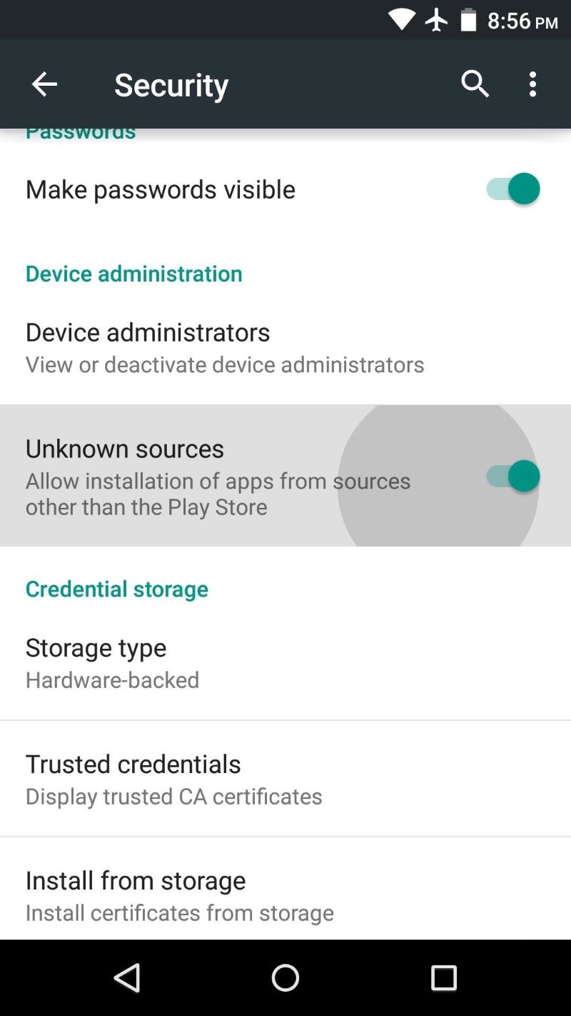 Enable Unknown Source When Installing App