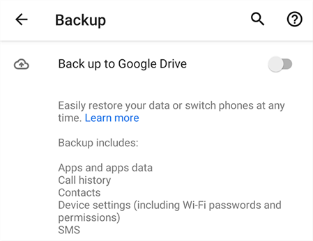 Back Up To Google Drive