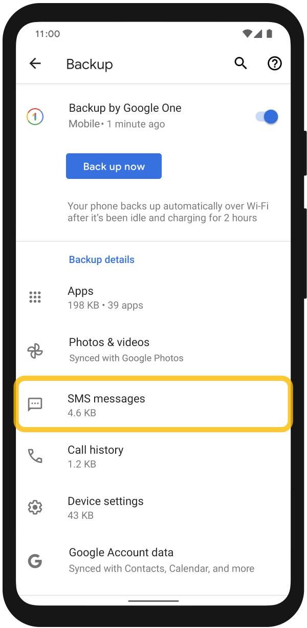 Recover Deleted Messages from Google Backup