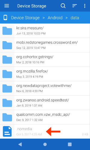 Remove .NOMEDIA Files Using Your File Manager on Android
