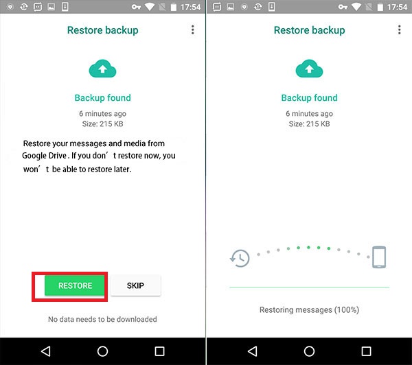 Restore Old WhatsApp Messages from Backup