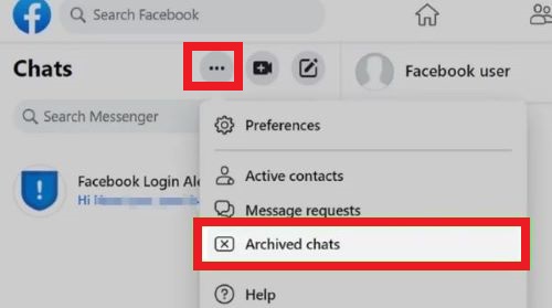 Recover Archived Messages on Messenger on PC