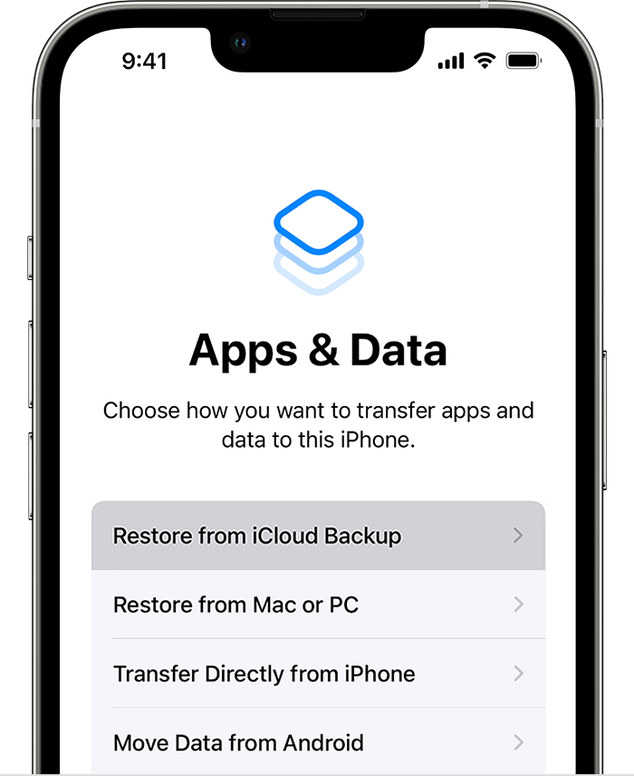 Restore the iCloud Backup to iPhone