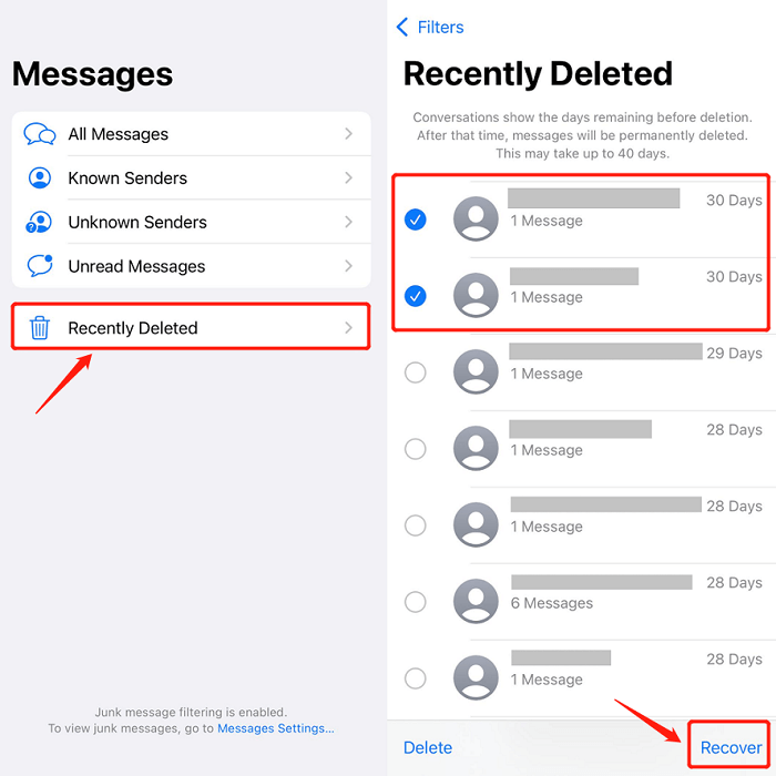 can i recover a deleted email on my ipad