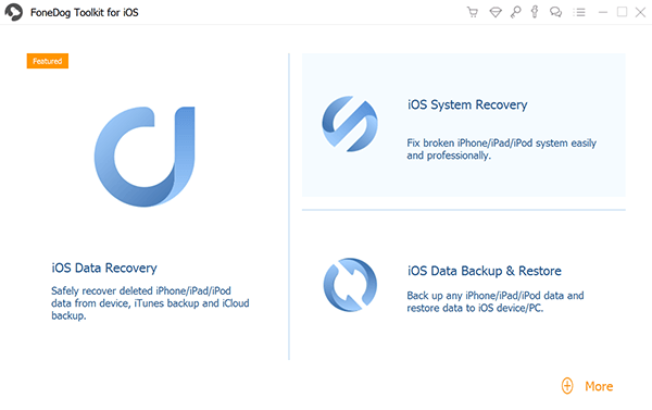 Corrija o problema de tela vermelha do iPhone usando o FoneDog Toolkit – Recuperação do sistema iOS: Selecione o modo