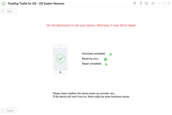 Fix iPhone Red Screen Issue Using FoneDog Toolkit – iOS System Recovery: Fix Completed