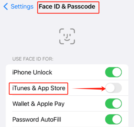 Face ID를 사용하여 Apple ID 및 비밀번호 없이 앱 받기