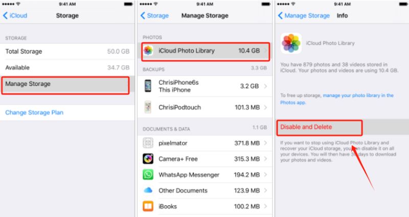 Manage and Disable iCloud Photo Library to Fix iCloud Full Issue