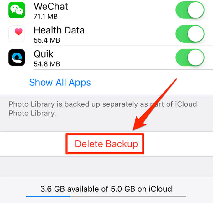 Delete A Backup on iPhone