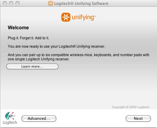 conect to internet using logitech unifying software