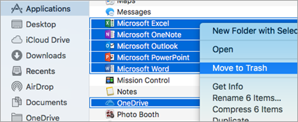 remove outlook 2016 for mac