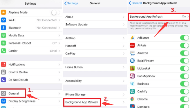 Turn off Background Application Refresh to Improve iPhone Battery Performance