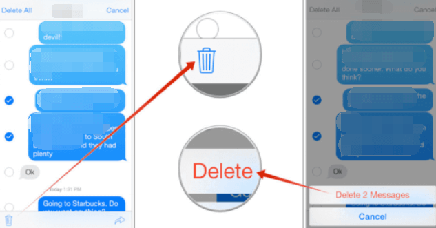 Deleting Specific iMessage History Via Message Application