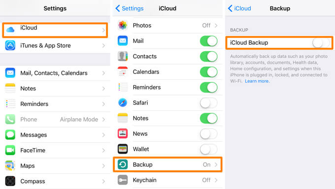 Enable iCloud Backup to Solve Will Uninstalling iTunes Delete My Music