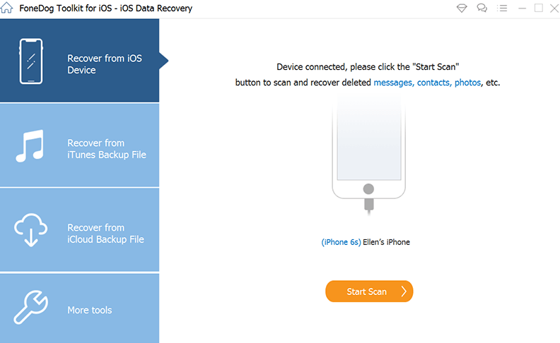 Rekommendera verktyg för att extrahera och återställa foton från iPhone - FoneDog iOS Data Recovery