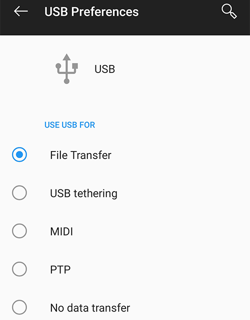 Transferir Samsung para Huawei usando um USB