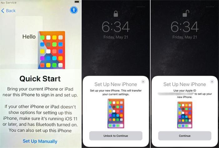 Quick Start Set Up New iPhone