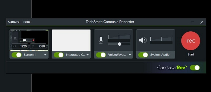 Gravador de tela Camtasia 1080p