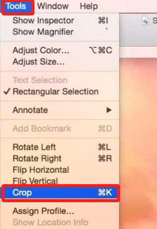 Como cortar capturas de tela no Mac usando o aplicativo Preview