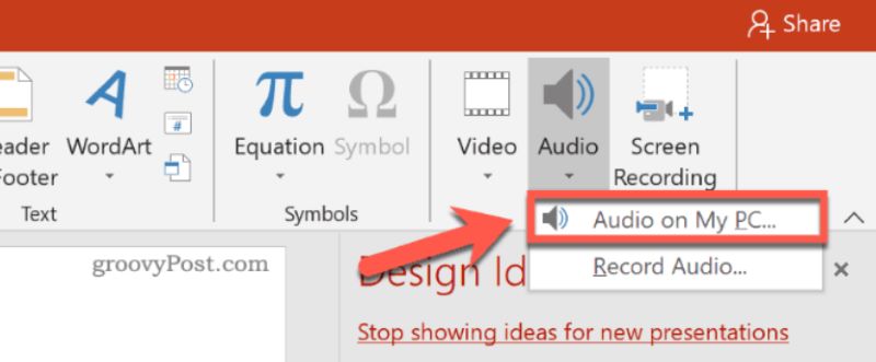 Insert Audio in PowerPoint