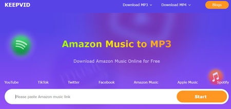 Download MP3 from Amazon Music via Online Music Converter