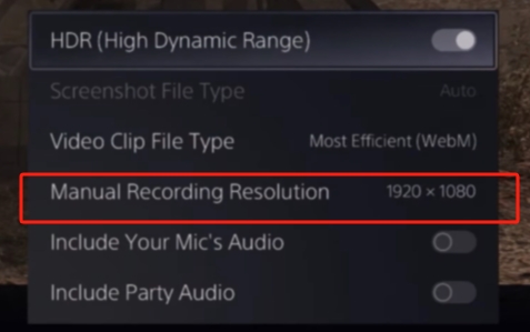 Set up the Recording on PS5