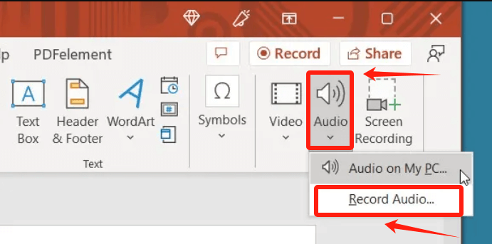 How to Add Audio on PowerPoint By Recording Audio