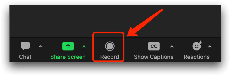 Start Recording Yourself on Zoom