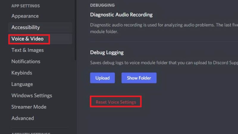 Redefinir as configurações de voz do Discord para consertar o microfone