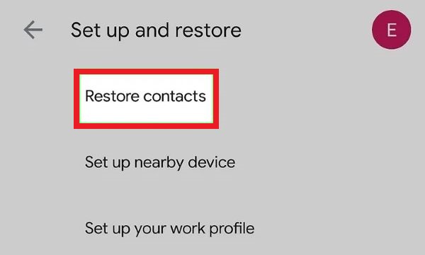 Recover Contacts from Broken Android with Google Account