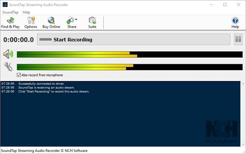 Gravador de Áudio Streaming SoundTap