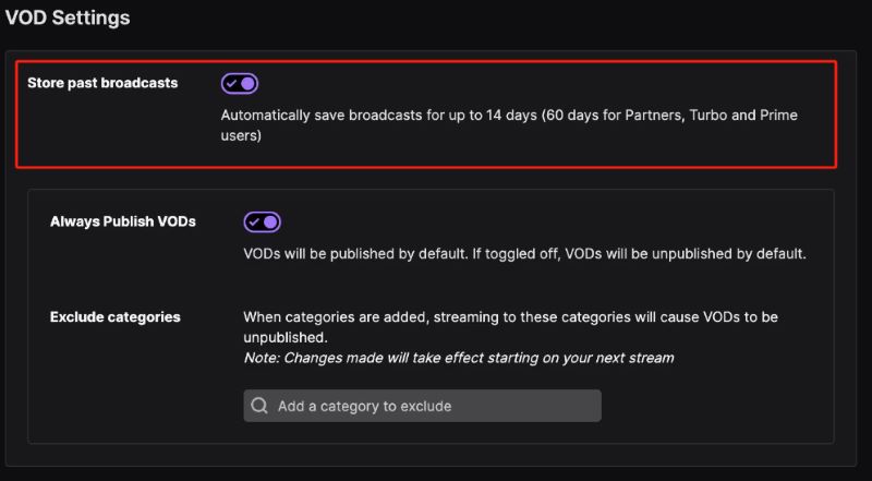 Como gravar streams do Twitch via recurso VOD