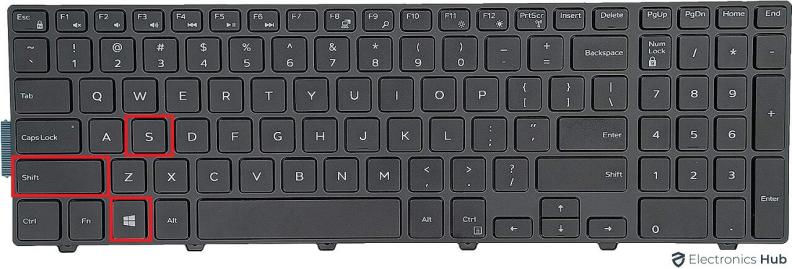 Screenshot on HP Using Keyboard Shortcut Keys
