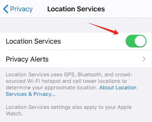 Atualize os serviços de localização para corrigir os mapas do iPhone que não falam