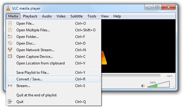 Spela in skärm på Windows med VLC