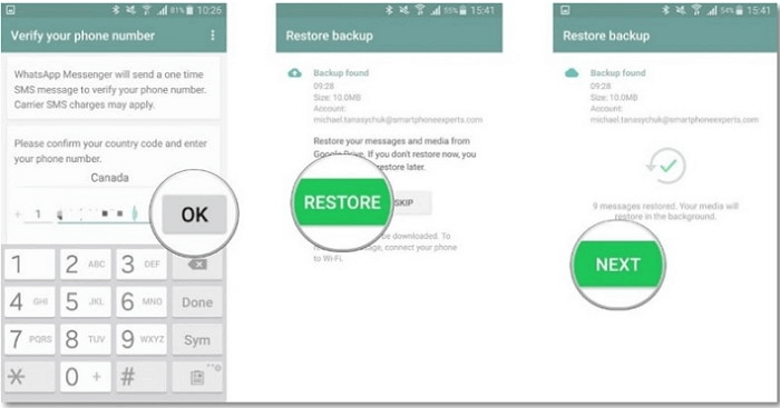 Restore WhatsApp from An Older Or Less Recent Backup