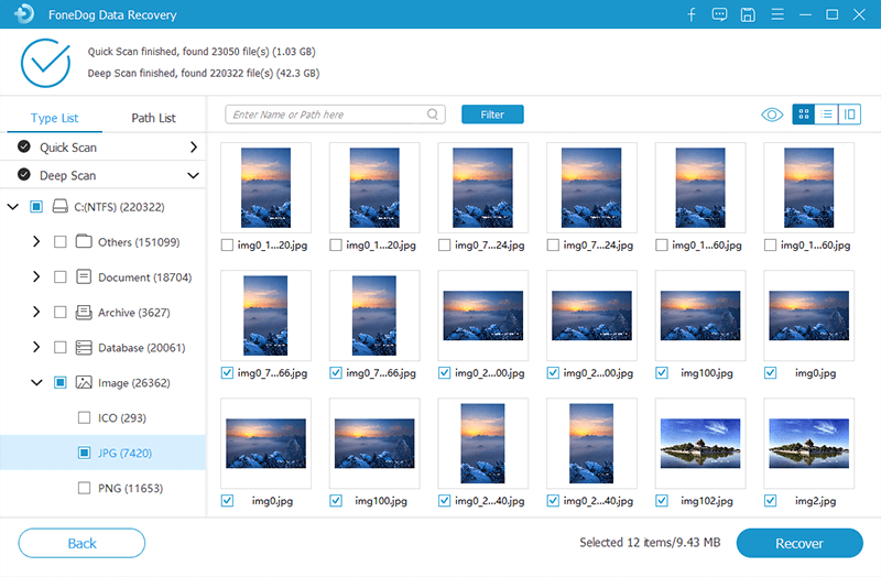 Preview Files and Recover to Your Computer